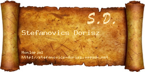Stefanovics Dorisz névjegykártya